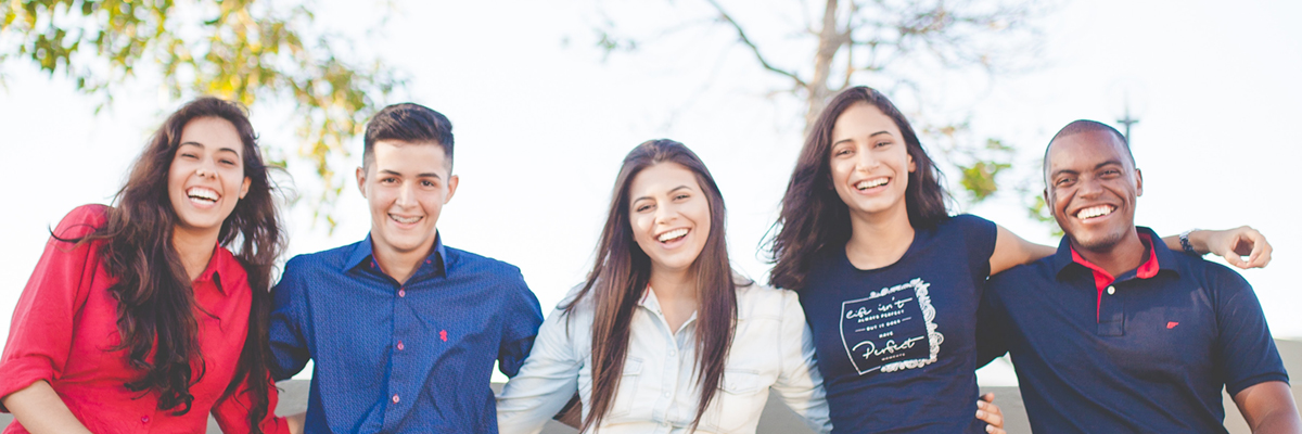 Group of young people smiling